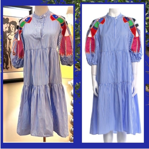 Stella Jean,Toucan Dreams Dress,Pull-Over Design,Stunning Embroidery,Size: S - Picture 4 of 11